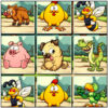 animals memo match