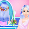 colorful braid hairstyle making